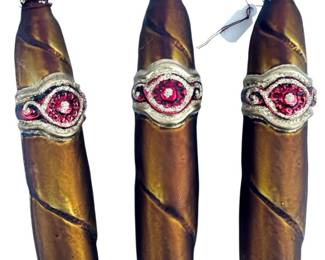 Blown Glass Cigar Ornaments