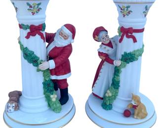 Danbury Mint Christmas Candlesticks