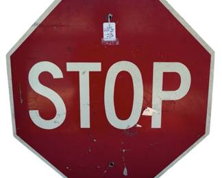 Vintage Metal Stop Sign