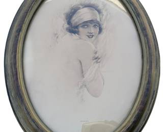 Vintage Oval Framed Portrait