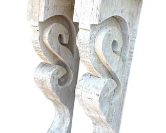 Pair of Decorative Wooden Corbels