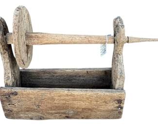 Vintage Wood Yarn Spinning Winding Box