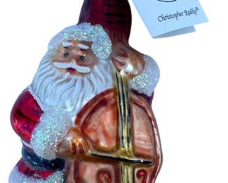 Radko Santa Playing Cello Ornament
