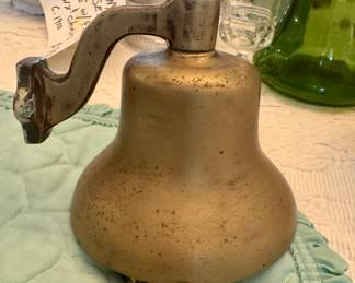 Heavy, solid, brass vintage nautical bell