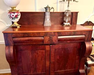 Empire Crotched Mahogany  Jelly Cupboard
