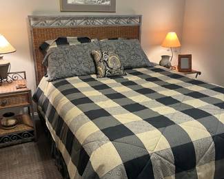 Full size bed,Rattan Bedroom furniture
