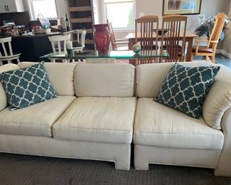 1 of 2 White Sofas