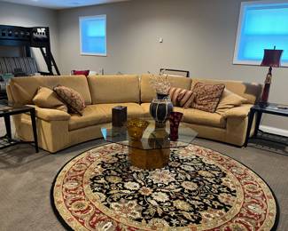 Curved Corduroy Sofa
