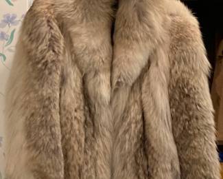 Gorgeous fur (coyote?) coat & hat