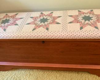 Nicely applied quilt on top.