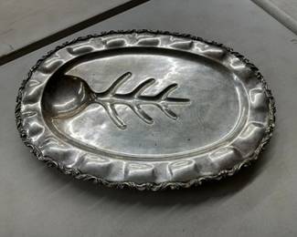 001 Sterling Silver Meat Platter 1950 grams