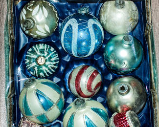 Hand blown ornaments from West Germany