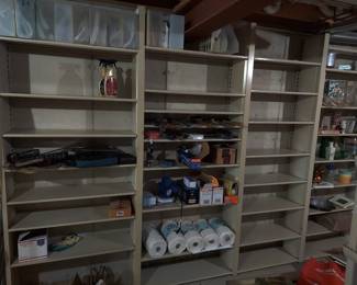 Tennsco L&T Boltless Shelving System.  138" x 88" x 12", includes 29-34" shelves, 8-28" shelves.  2 gauge steel, sand color