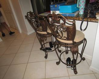 Nice metal swivel high top chairs