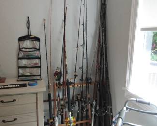 Closer view of fishing rods