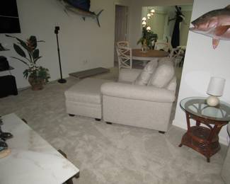 Chair with ottoman
