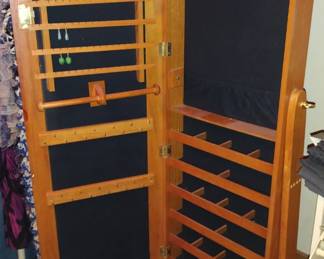 mirrored jewelry cabinet
