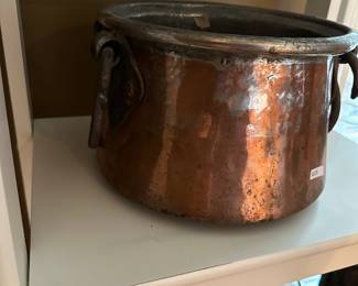 Antique copper pot