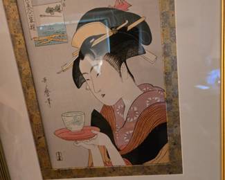 One of many Japanese block prints - artist info available