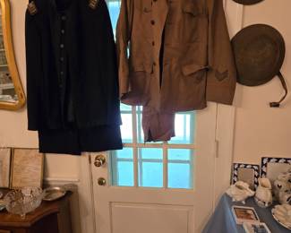 WWI Military with foot locker and pictures