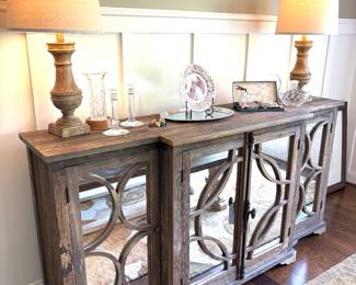 Rustic modern mirrored aideboard