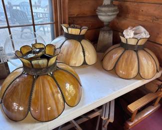Glass hanging lamp shades