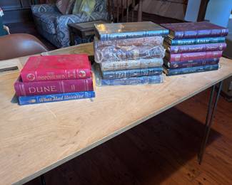 Collector's novels leather bound, Dune, The Time Machine etc.