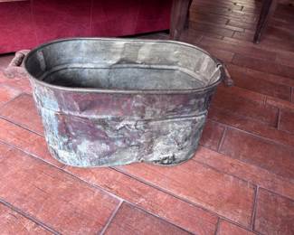Old copper wash tub