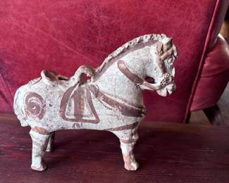 Antique Peruvian Pucara folk art  horse