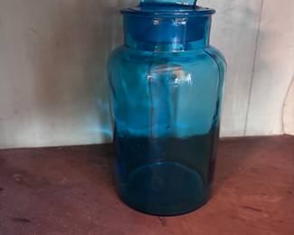 Cobalt blue jar