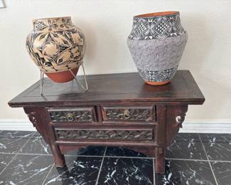 Chinese Altar and Pottery