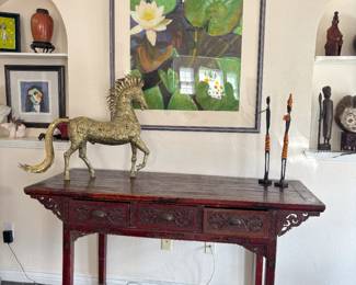 Altar and Brass Horse with Stone Eyes
