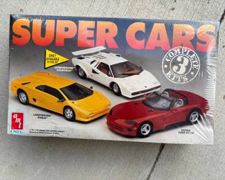 KKS054 Vintage Super Cars Complete 3 Kits AMT ERTL Model Car Kit in Sealed Box
