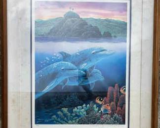 KKS001 Limited Edition Dolphins Of Alau by Robert Lyn Nelson Numbered & Signed