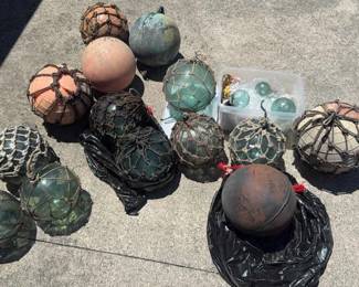 KKS087 Multi Lot of Fishing Float Buoy Balls (Glass + Plastic)