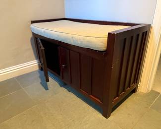 $60 - Crate & Barrel bench with storage, cushion included