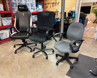 $350 - 3 chairs. 1 Secret Lab gaming chair. Plus two office chairs each with armrests.
