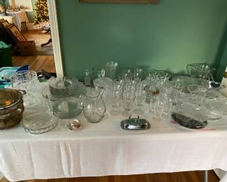 Exquisite crystal and cut glass.