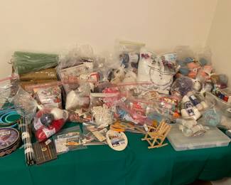 Craft supplies.  Yarn, thread, sewing supplies.
