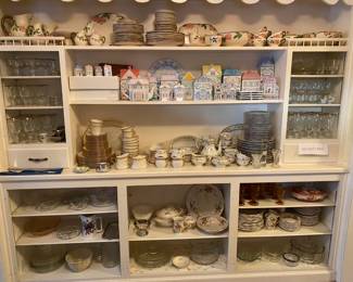 LENOX.  Look at that set!  Most never used.  Fransiscan Desert Rose.  Most vintage USA.  Lenox china too!  So many quality pieces.