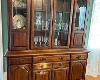 China Cabinet FULL of crystal and china.