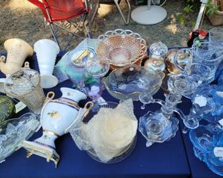 depression glass and ceramics