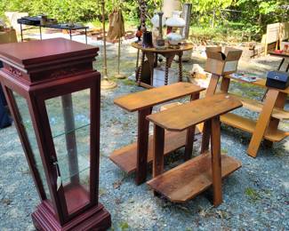 handmade side tables and newer display stand