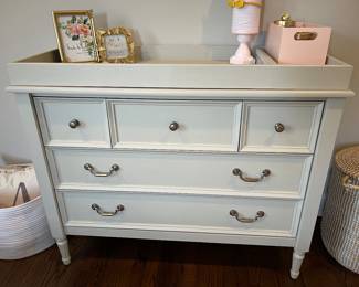 Crate and Barrel dresser with changing table top.