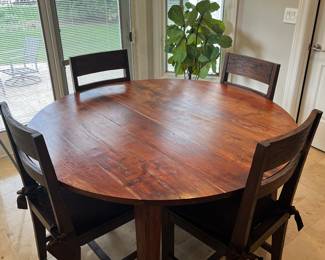 Real solid wood kitchen table plus 4 chairs
