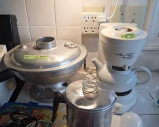 Charcoal Cook Pot, Mrs. Tea Pot, Coffee Pot