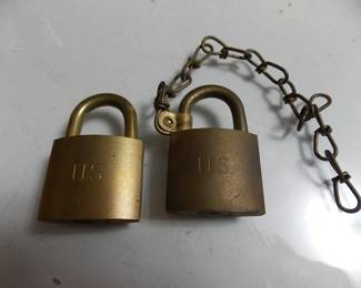 Navy US Brass locks
