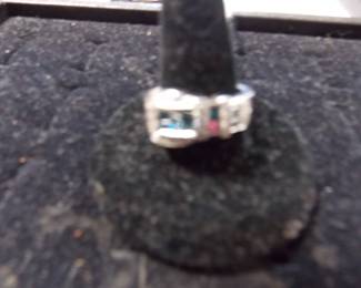 18k white gold ring