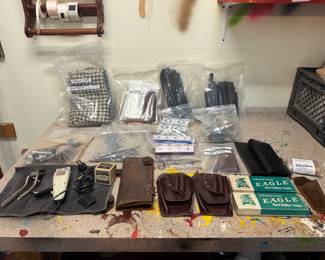 Large lot of asst. Barber Supplies