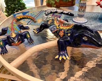 Hand painted Iguanas 